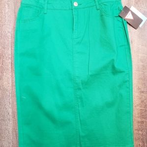 Green Mid Calf Skirt
